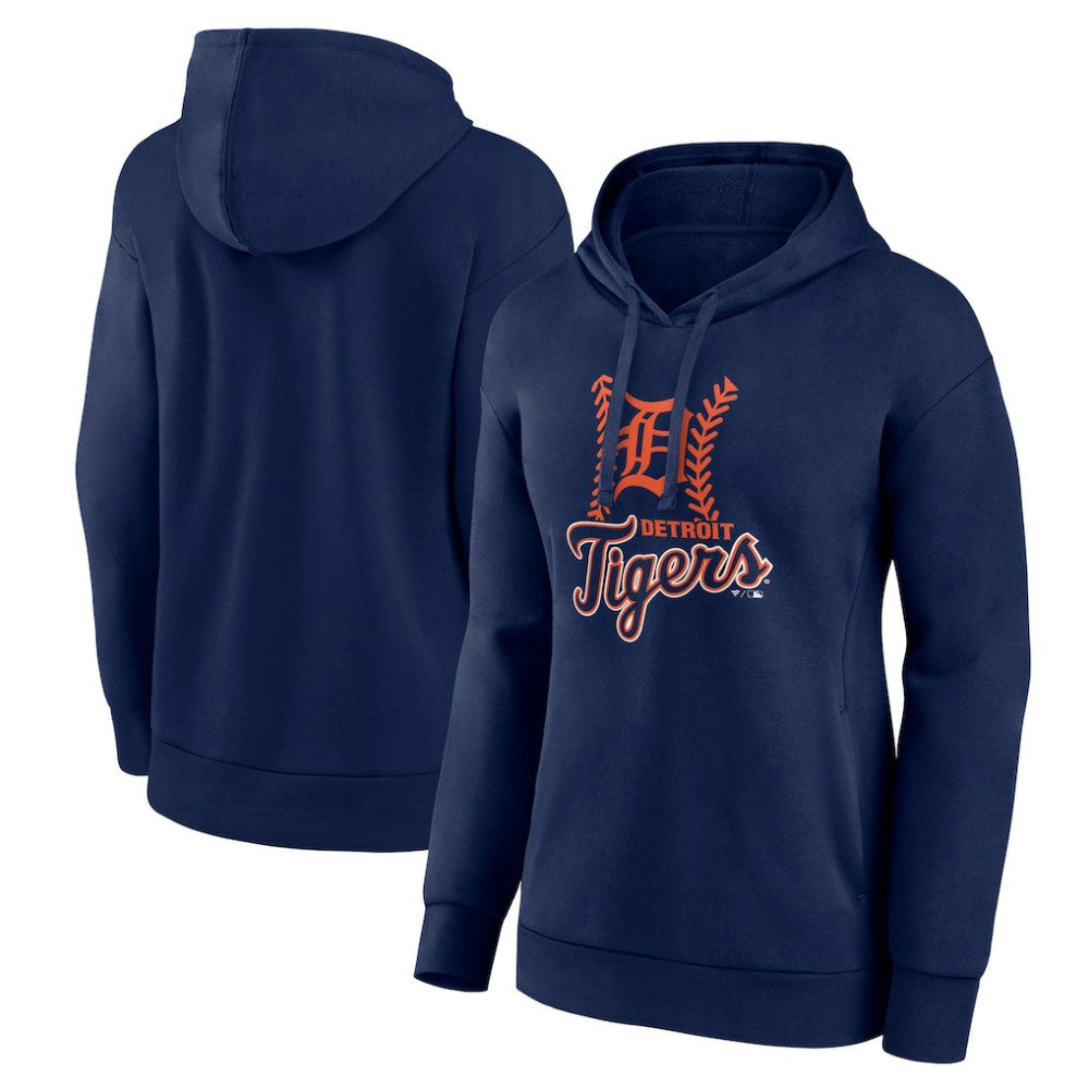Detroit Tigers Women's Fastball Pullover Hoodie - Navy - MLB Online