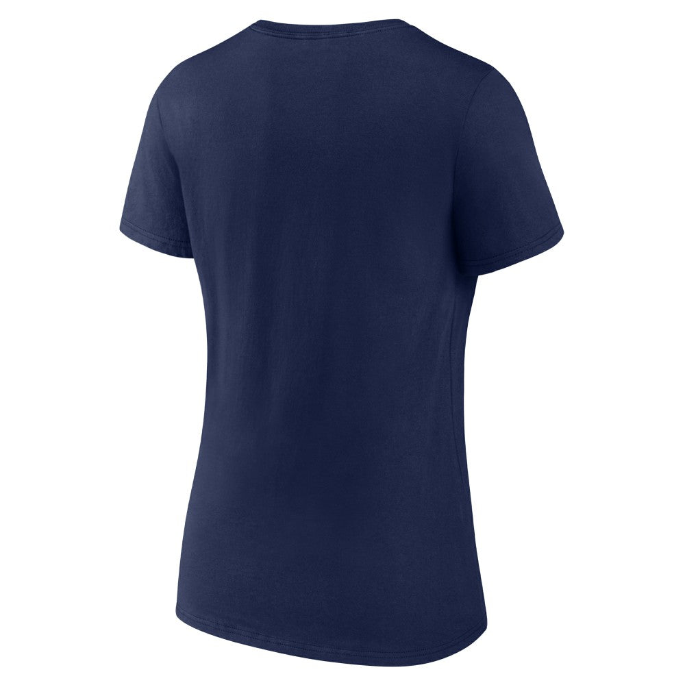 Milwaukee Brewers Women's Fastball V-Neck T-Shirt - Navy - MLB Sale