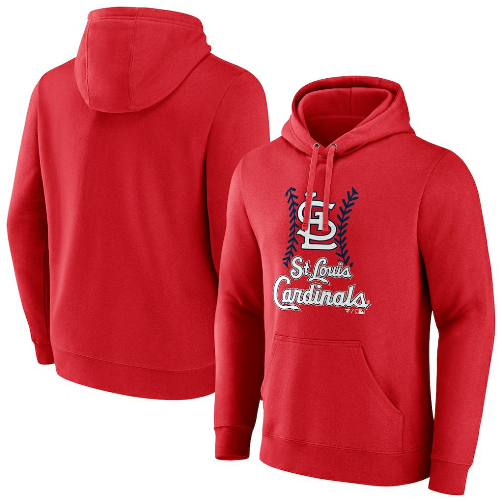 St. Louis Cardinals Fastball Pullover Hoodie - Red - MLB Discount