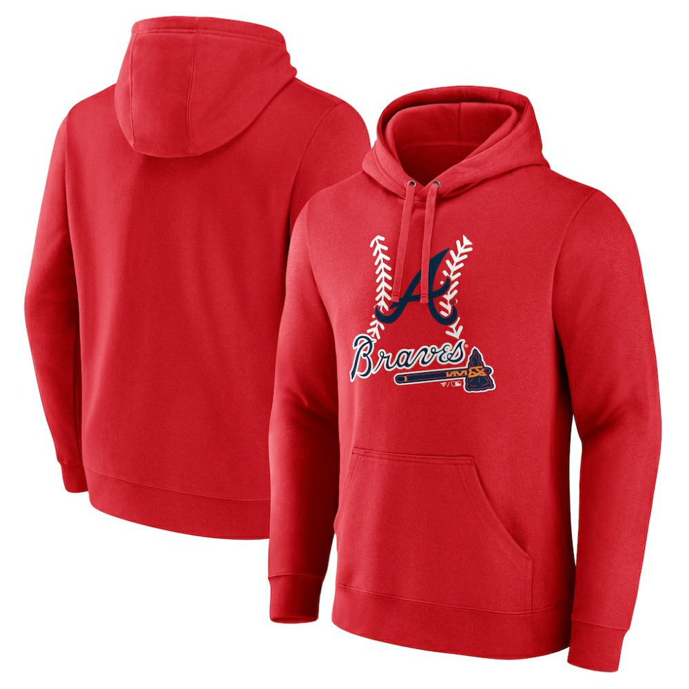 Atlanta Braves Fastball Pullover Hoodie - Red - MLB on Sale