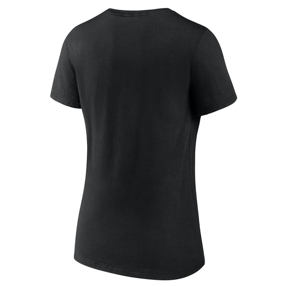 Cincinnati Reds Women's Fastball V-Neck T-Shirt - Black - MLB Sale