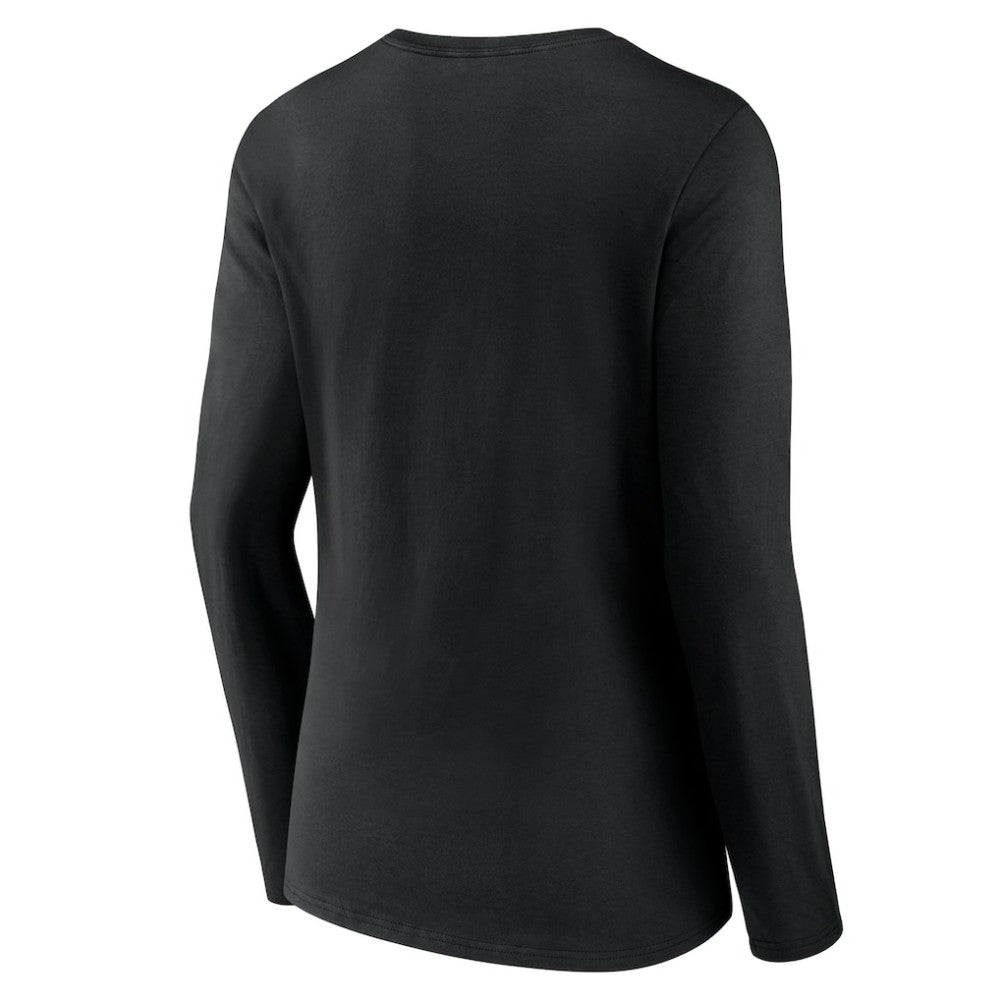 Los Angeles Dodgers Women's Fastball Long Sleeve V-Neck T-Shirt - Black - MLB Online