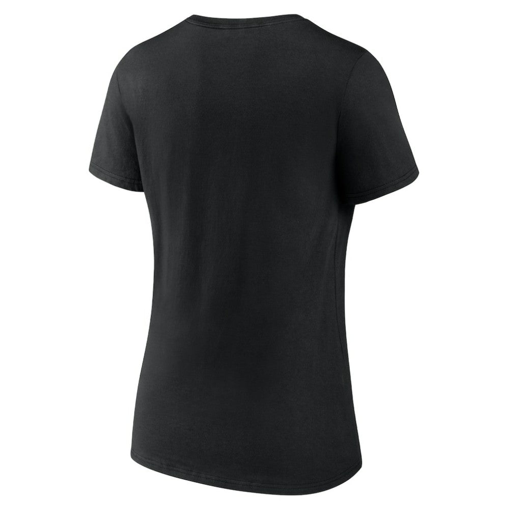 Los Angeles Dodgers Women's Fastball V-Neck T-Shirt - Black - MLB Lifestyle