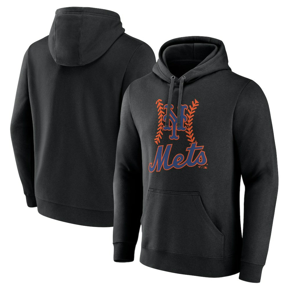 New York Mets Fastball Pullover Hoodie - Black - MLB Online