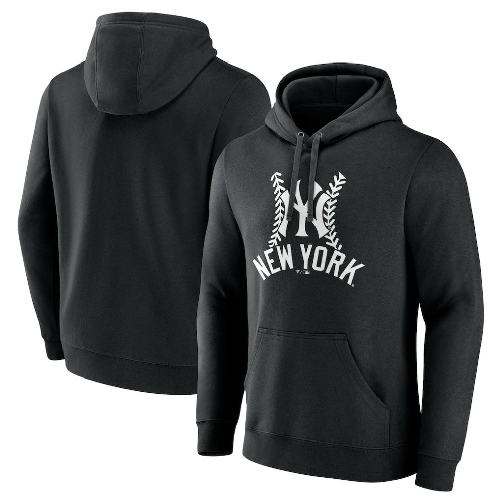 New York Yankees Fastball Pullover Hoodie - Black - MLB Lifestyle
