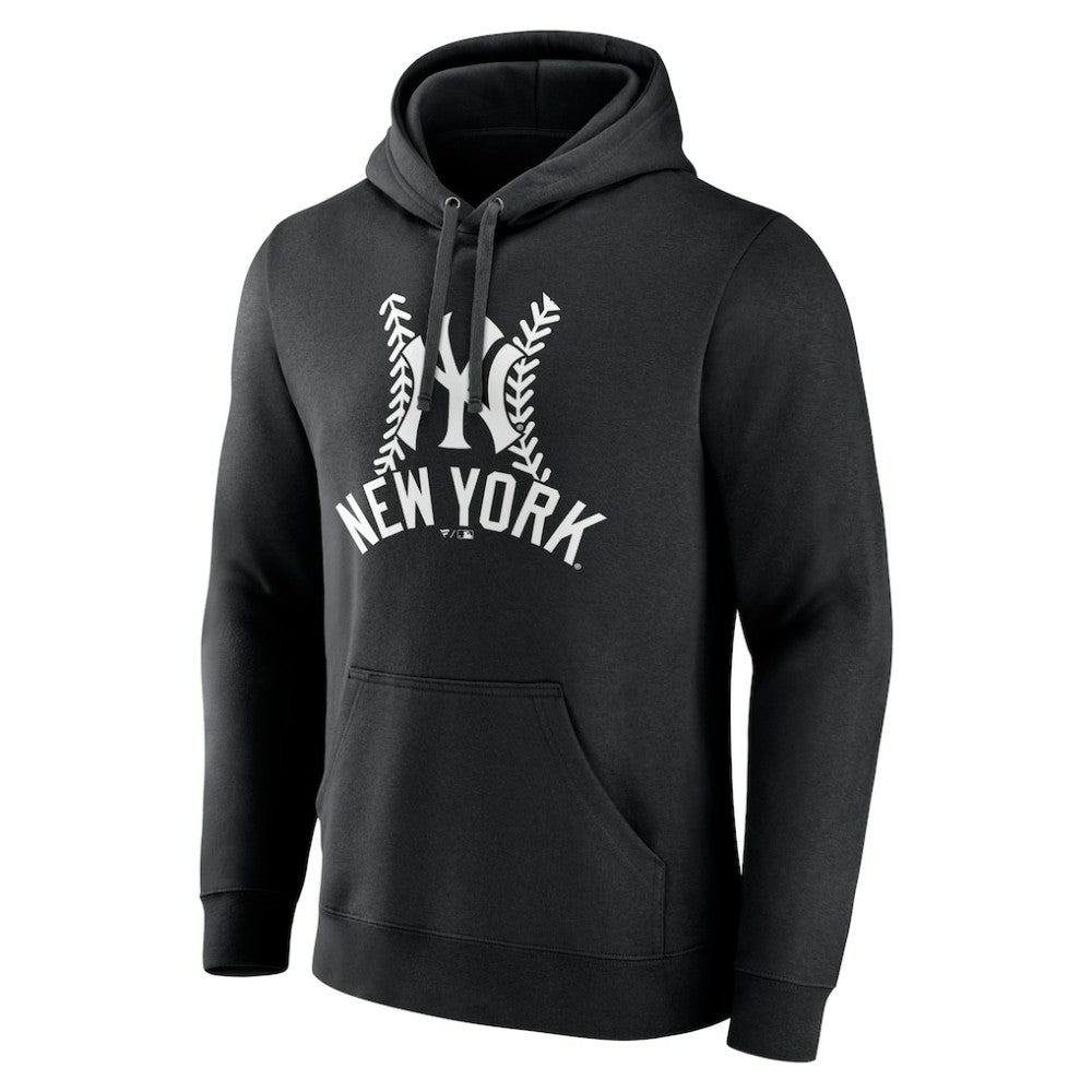New York Yankees Fastball Pullover Hoodie - Black - MLB Lifestyle