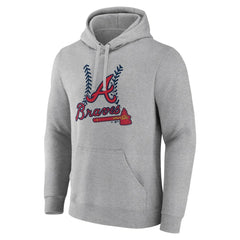 Atlanta Braves Fastball Pullover Hoodie - Gray - MLB on Sale
