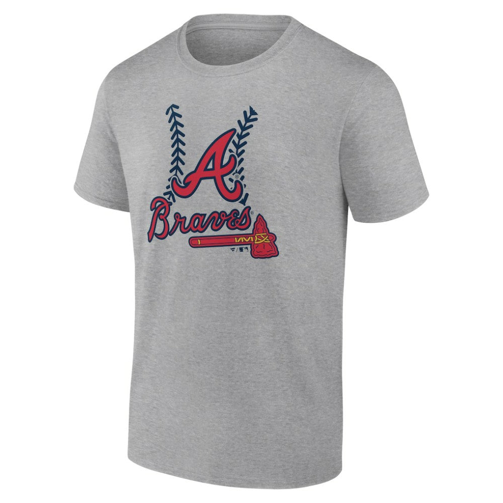 Atlanta Braves Fastball T-Shirt - Heather Gray - MLB Lifestyle