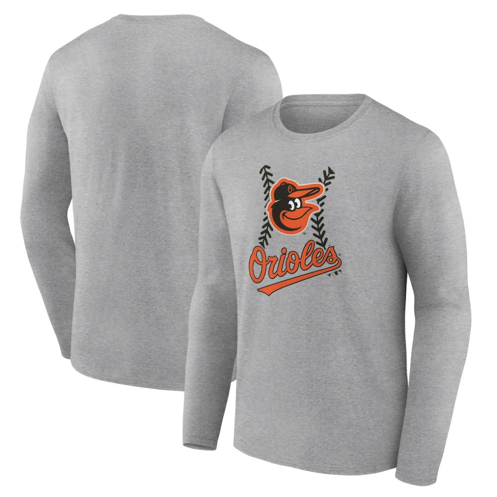 Baltimore Orioles Fastball Long Sleeve T-Shirt - Gray - MLB Sale
