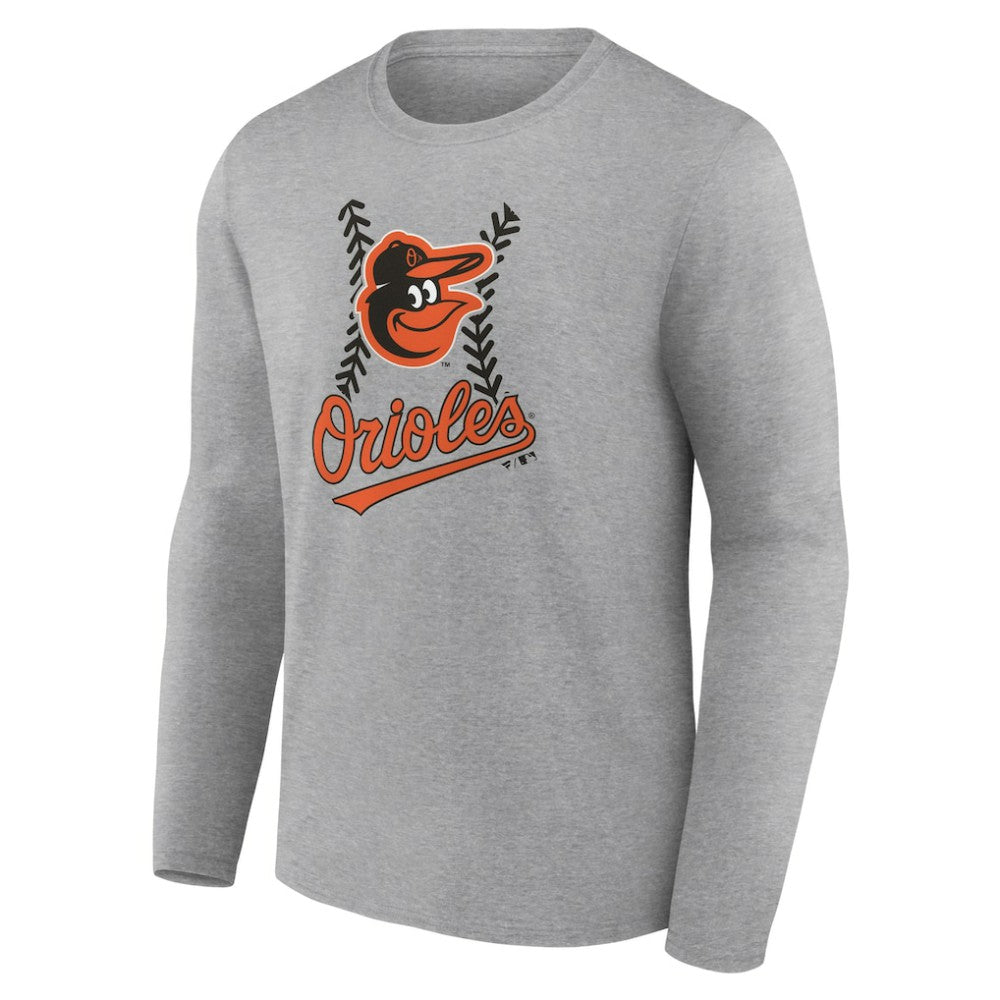 Baltimore Orioles Fastball Long Sleeve T-Shirt - Gray - MLB Sale