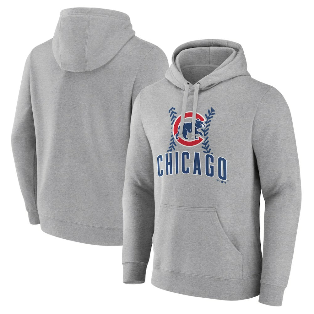 Chicago Cubs Fastball Pullover Hoodie - Gray - MLB Lifestyle