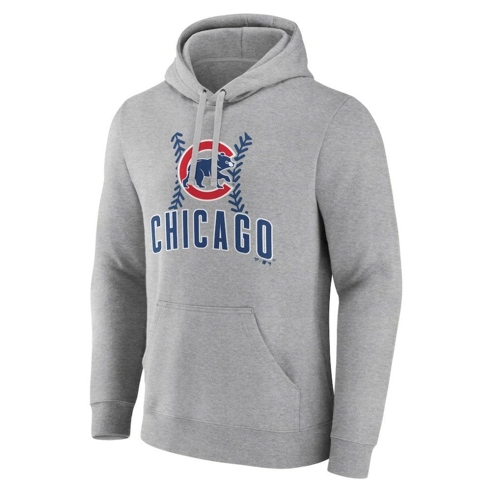 Chicago Cubs Fastball Pullover Hoodie - Gray - MLB Lifestyle