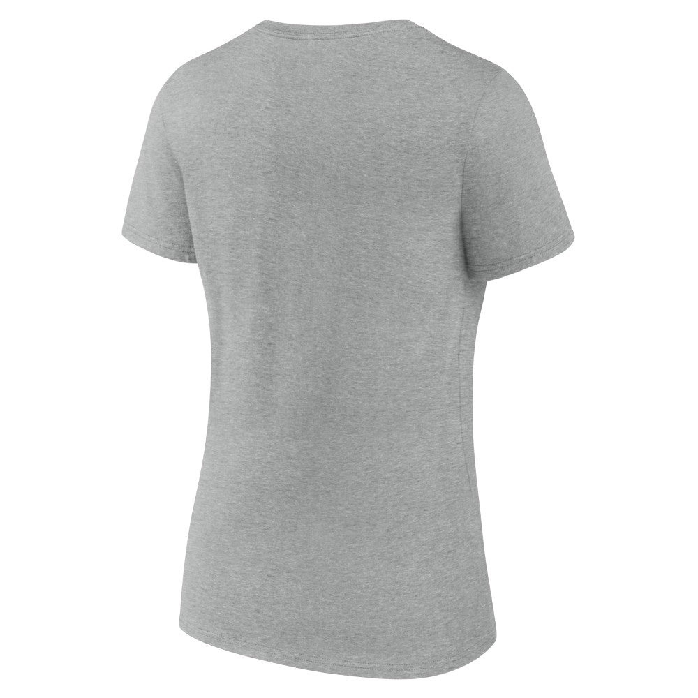 Cincinnati Reds Women's Fastball V-Neck T-Shirt - Gray - MLB Discount