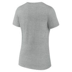 Cincinnati Reds Women's Fastball V-Neck T-Shirt - Gray - MLB Discount