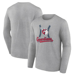 Cleveland Guardians Fastball Long Sleeve T-Shirt - Gray - MLB Discount