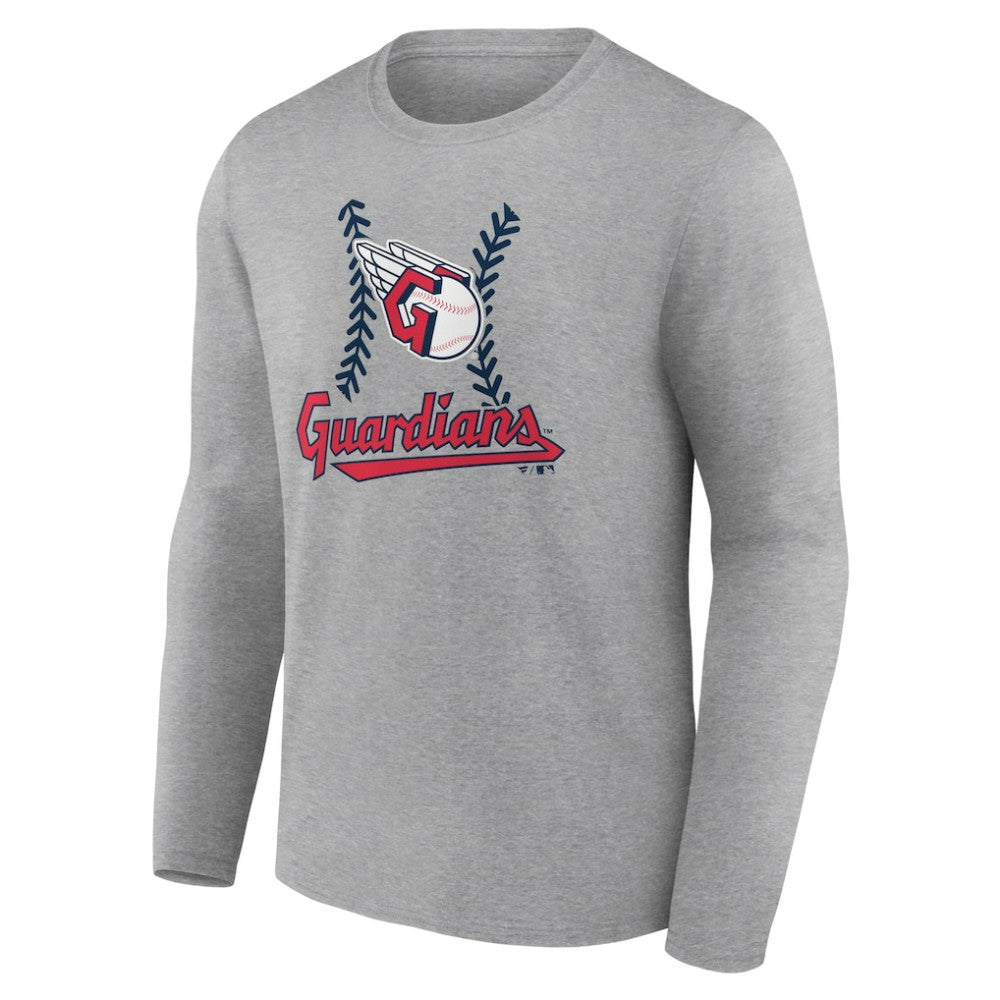 Cleveland Guardians Fastball Long Sleeve T-Shirt - Gray - MLB Discount