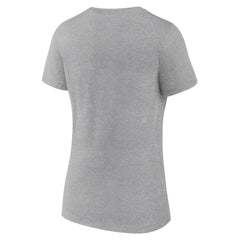 Cleveland Guardians Women's Fastball V-Neck T-Shirt - Gray - MLB Online