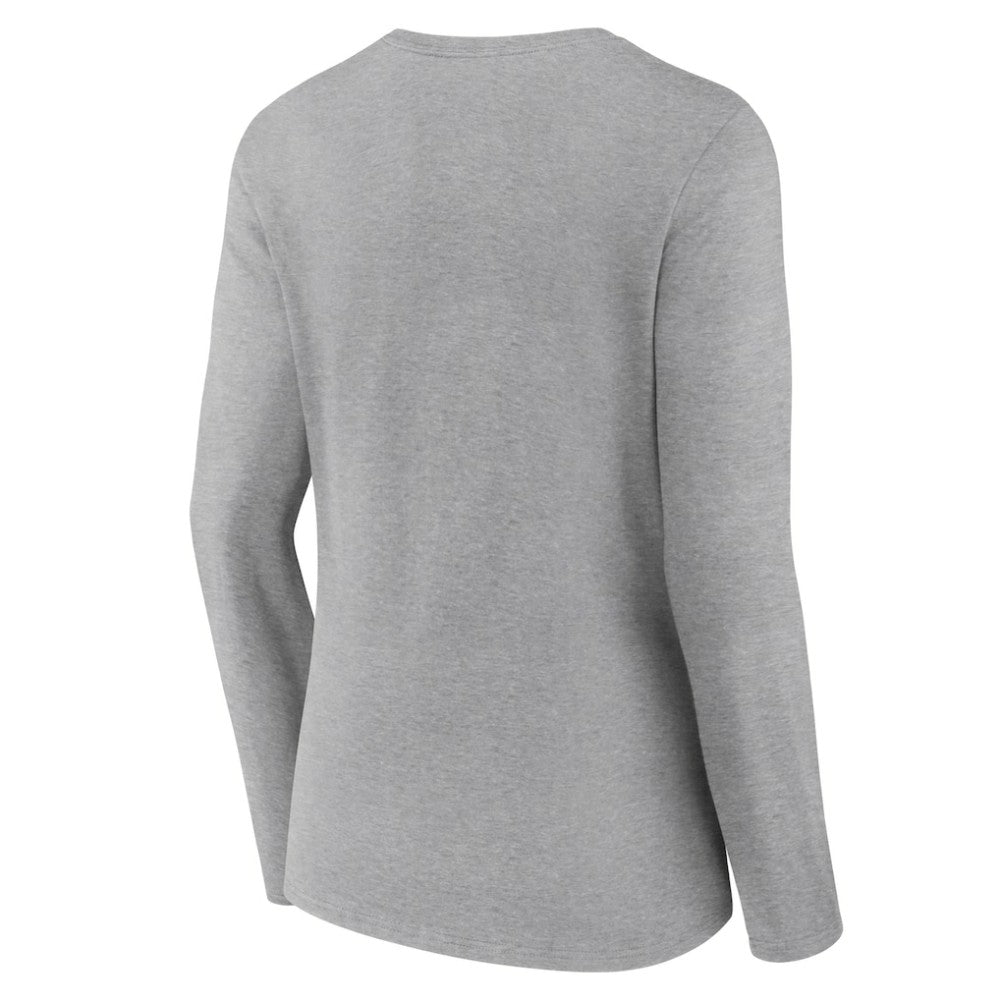 Detroit Tigers Women's Fastball Long Sleeve V-Neck T-Shirt - Gray - MLB Online