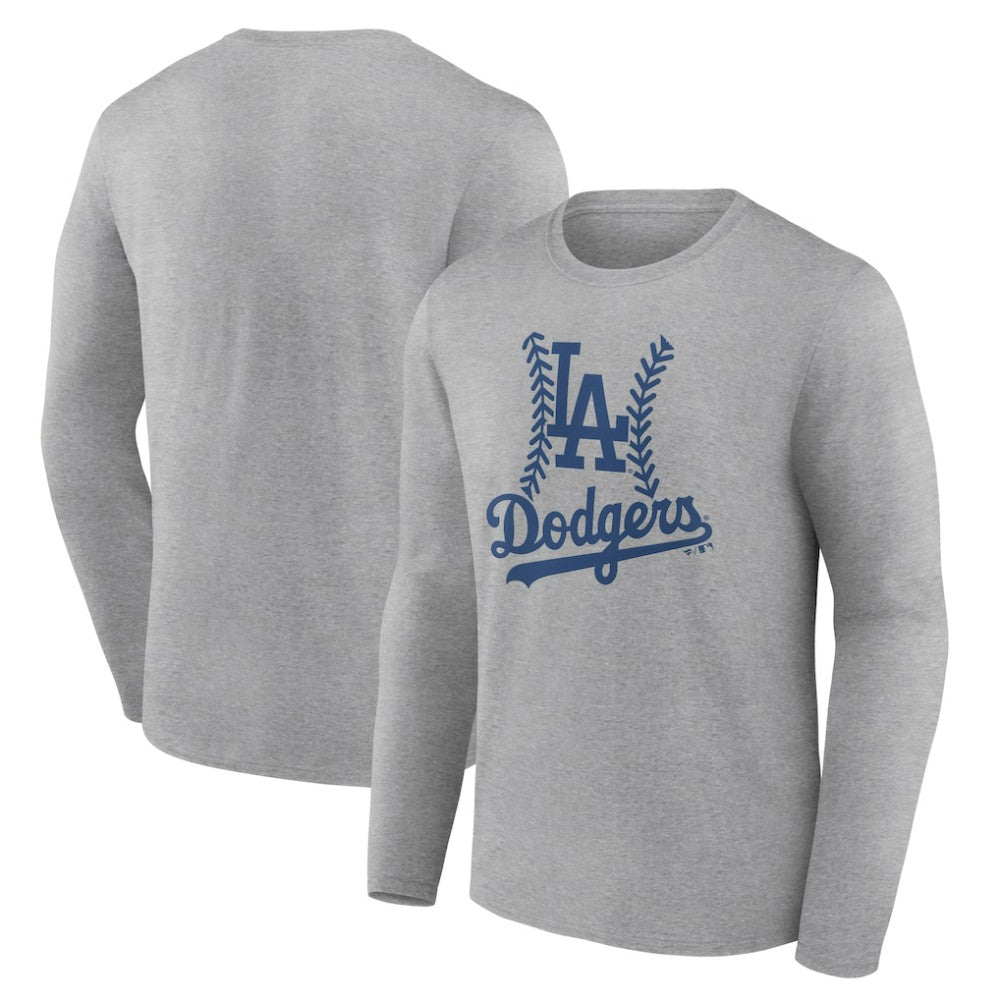 Los Angeles Dodgers Fastball Long Sleeve T-Shirt - Gray - MLB on Sale