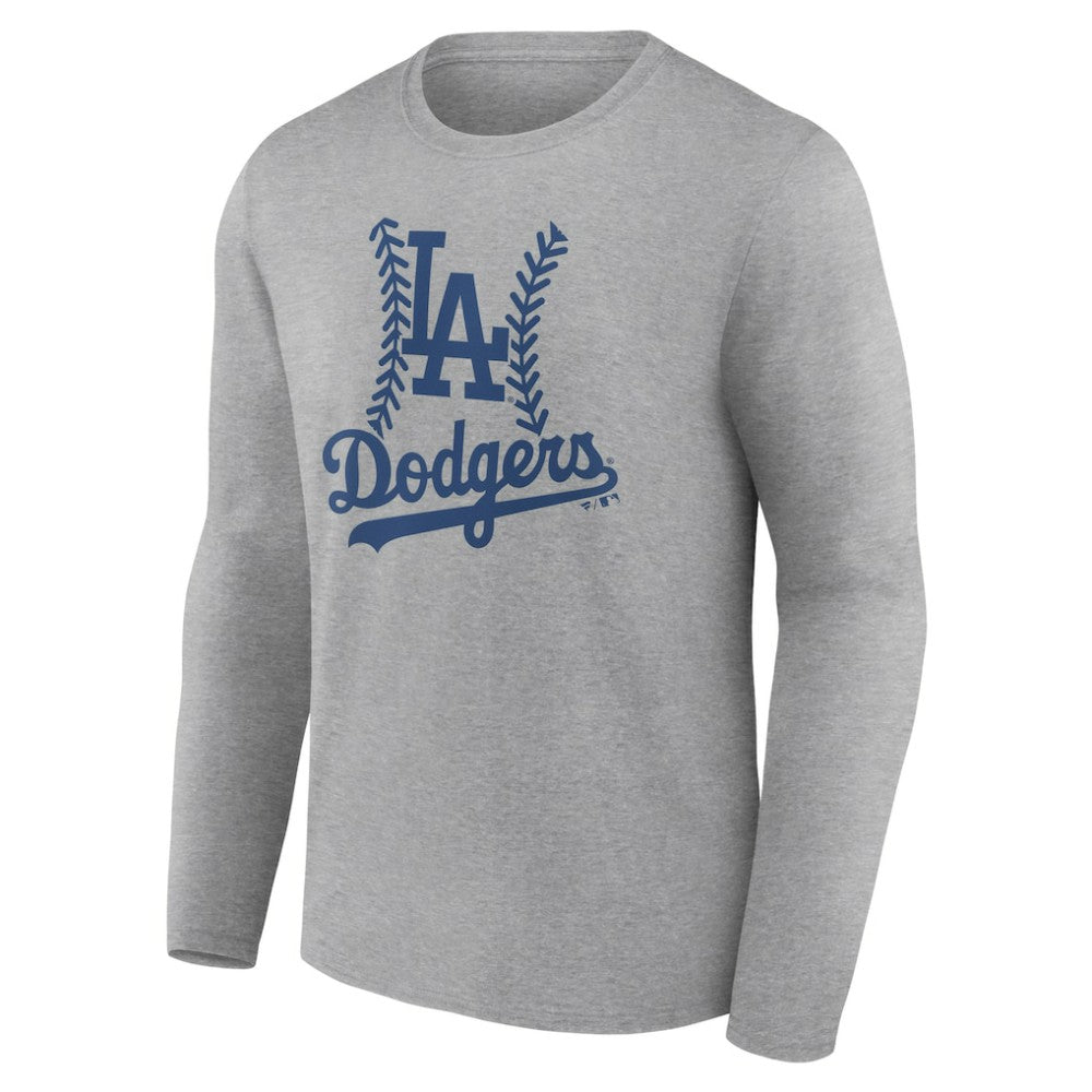 Los Angeles Dodgers Fastball Long Sleeve T-Shirt - Gray - MLB on Sale