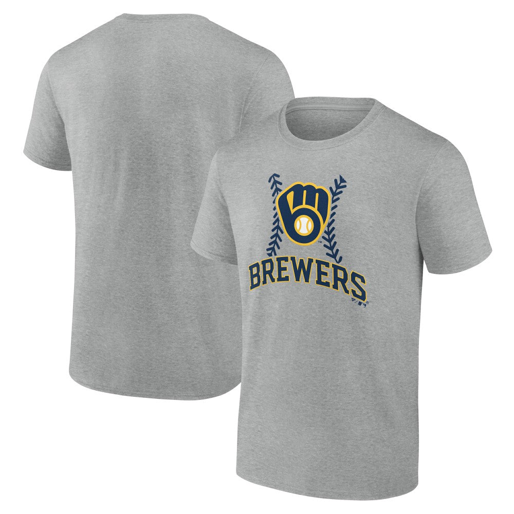 Milwaukee Brewers Fastball T-Shirt - Heather Gray - MLB Sale