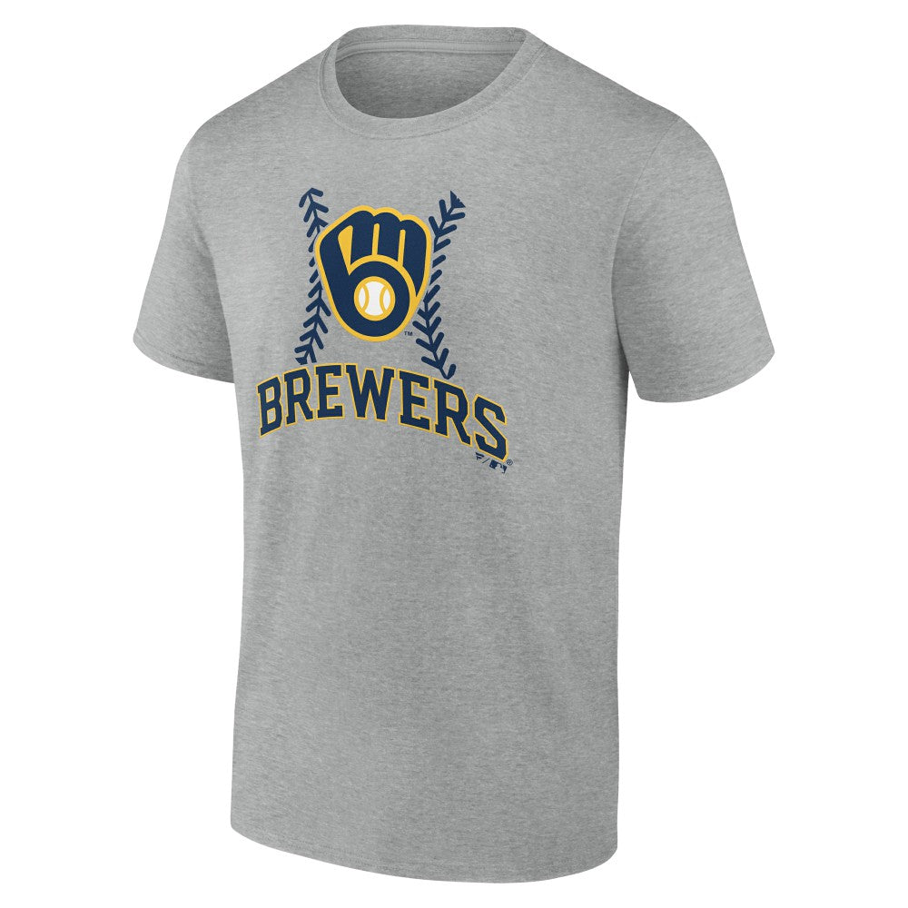 Milwaukee Brewers Fastball T-Shirt - Heather Gray - MLB Sale