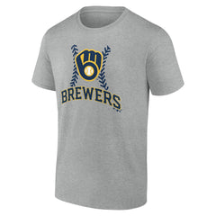 Milwaukee Brewers Fastball T-Shirt - Heather Gray - MLB Sale