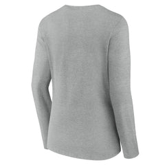 Milwaukee Brewers Women's Fastball Long Sleeve V-Neck T-Shirt - Gray - MLB Discount