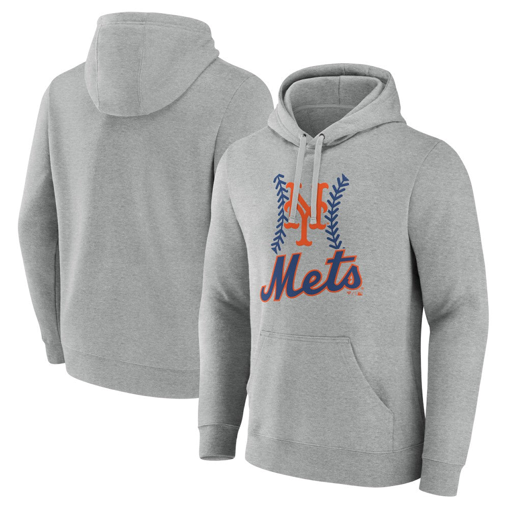 New York Mets Fastball Pullover Hoodie - Gray - MLB on Sale