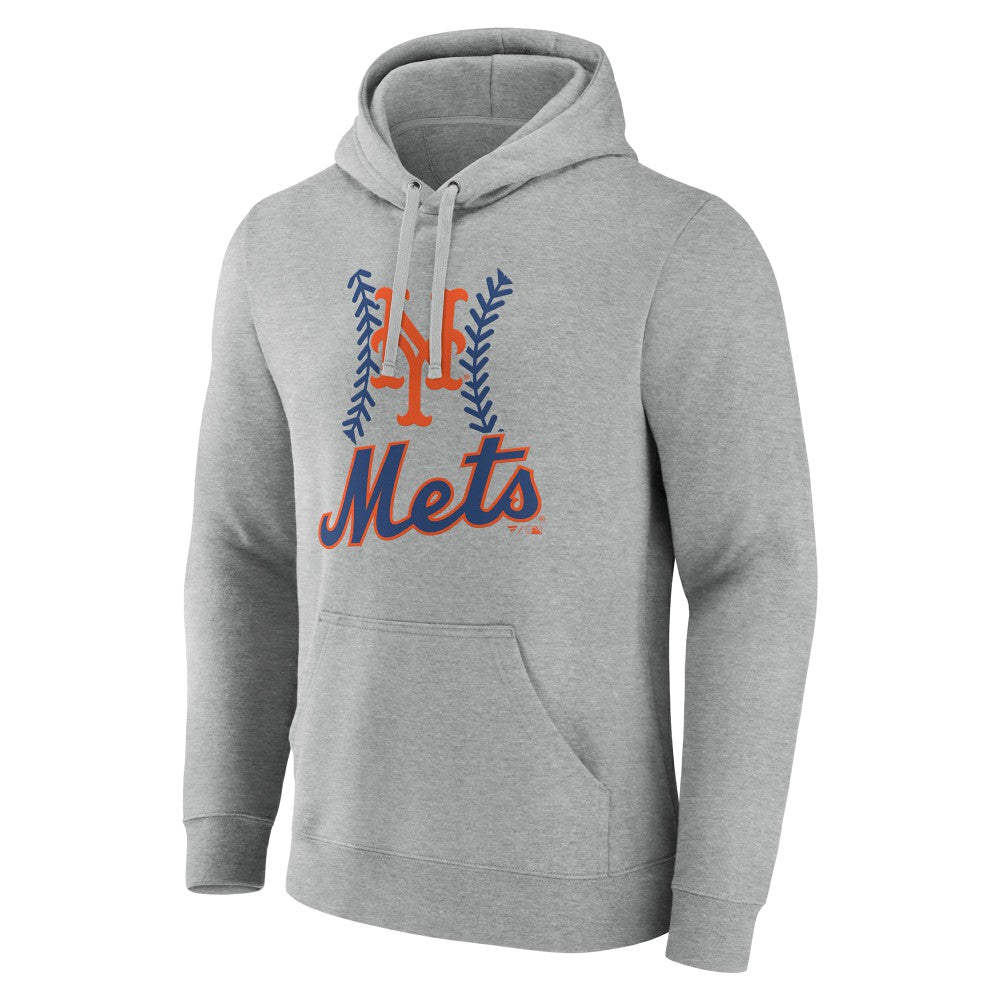 New York Mets Fastball Pullover Hoodie - Gray - MLB on Sale