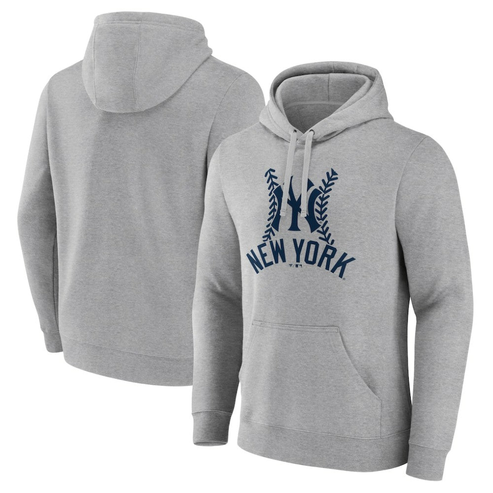 New York Yankees Fastball Pullover Hoodie - Gray - MLB on Sale