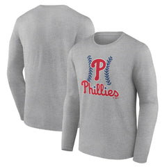 Philadelphia Phillies Fastball Long Sleeve T-Shirt - Gray - MLB Sale