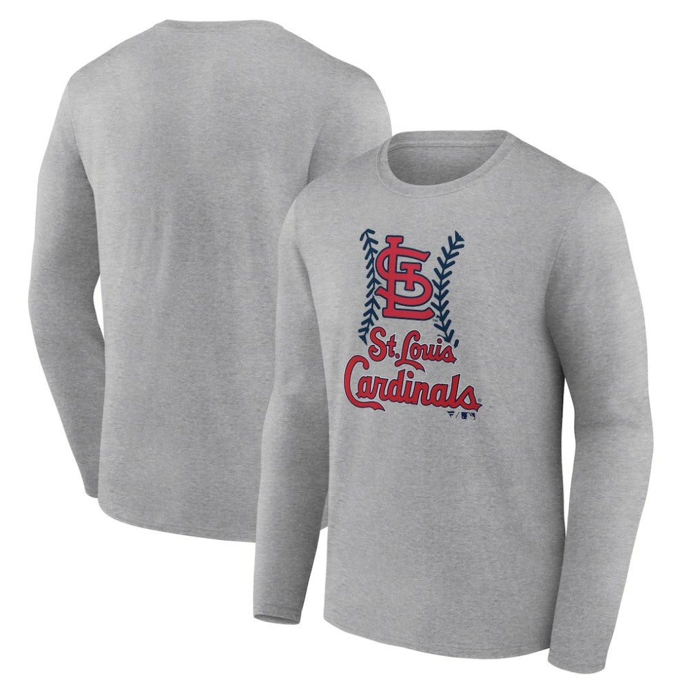 St. Louis Cardinals Fastball Long Sleeve T-Shirt - Gray - MLB on Sale