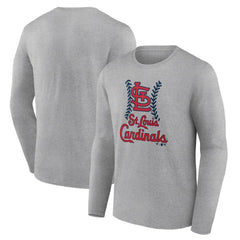St. Louis Cardinals Fastball Long Sleeve T-Shirt - Gray - MLB on Sale