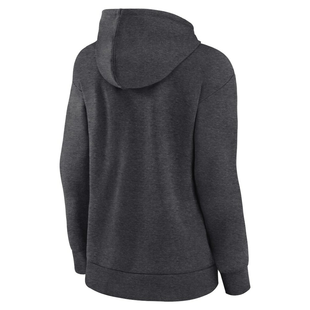 Atlanta Braves Women's Monochrome Pullover Hoodie - Charcoal - MLB Lifestyle