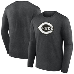 Cincinnati Reds Monochrome Long Sleeve T-Shirt - Charcoal - MLB Online