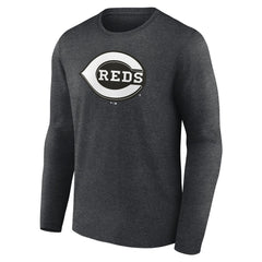 Cincinnati Reds Monochrome Long Sleeve T-Shirt - Charcoal - MLB Online