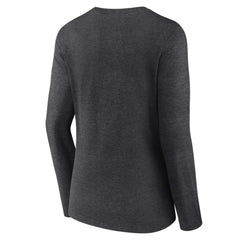 Cleveland Guardians Women's Monochrome Long Sleeve V-Neck T-Shirt - Charcoal - MLB on Sale