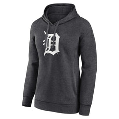 Detroit Tigers Women's Monochrome Pullover Hoodie - Charcoal - MLB Sale