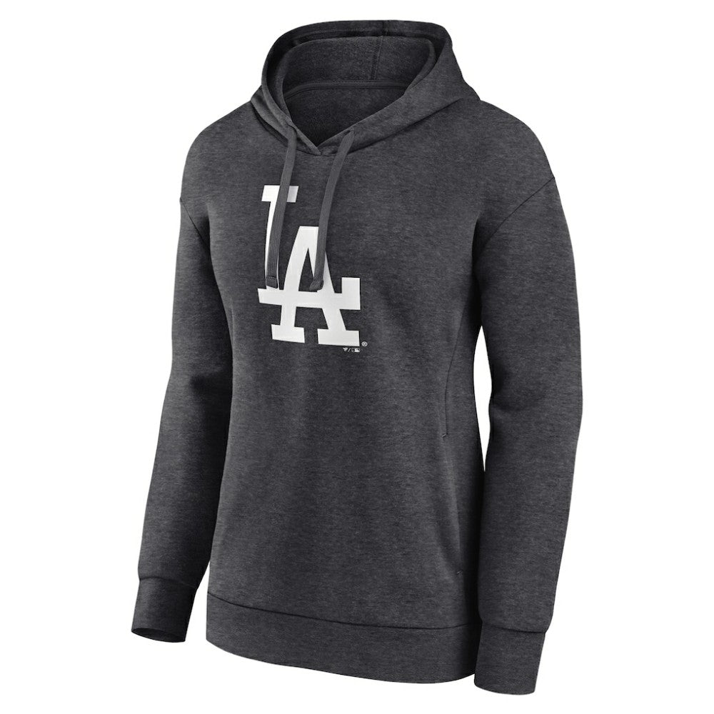 Los Angeles Dodgers Women's Monochrome Pullover Hoodie - Charcoal - MLB Online