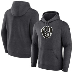 Milwaukee Brewers Monochrome Pullover Hoodie - Charcoal - MLB Discount