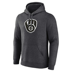 Milwaukee Brewers Monochrome Pullover Hoodie - Charcoal - MLB Discount