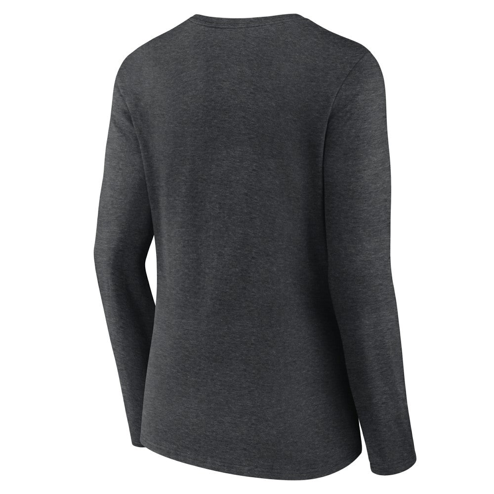 Milwaukee Brewers Women's Monochrome Long Sleeve V-Neck T-Shirt - Charcoal - MLB on Sale