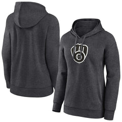Milwaukee Brewers Women's Monochrome Pullover Hoodie - Charcoal - MLB Online