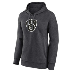 Milwaukee Brewers Women's Monochrome Pullover Hoodie - Charcoal - MLB Online