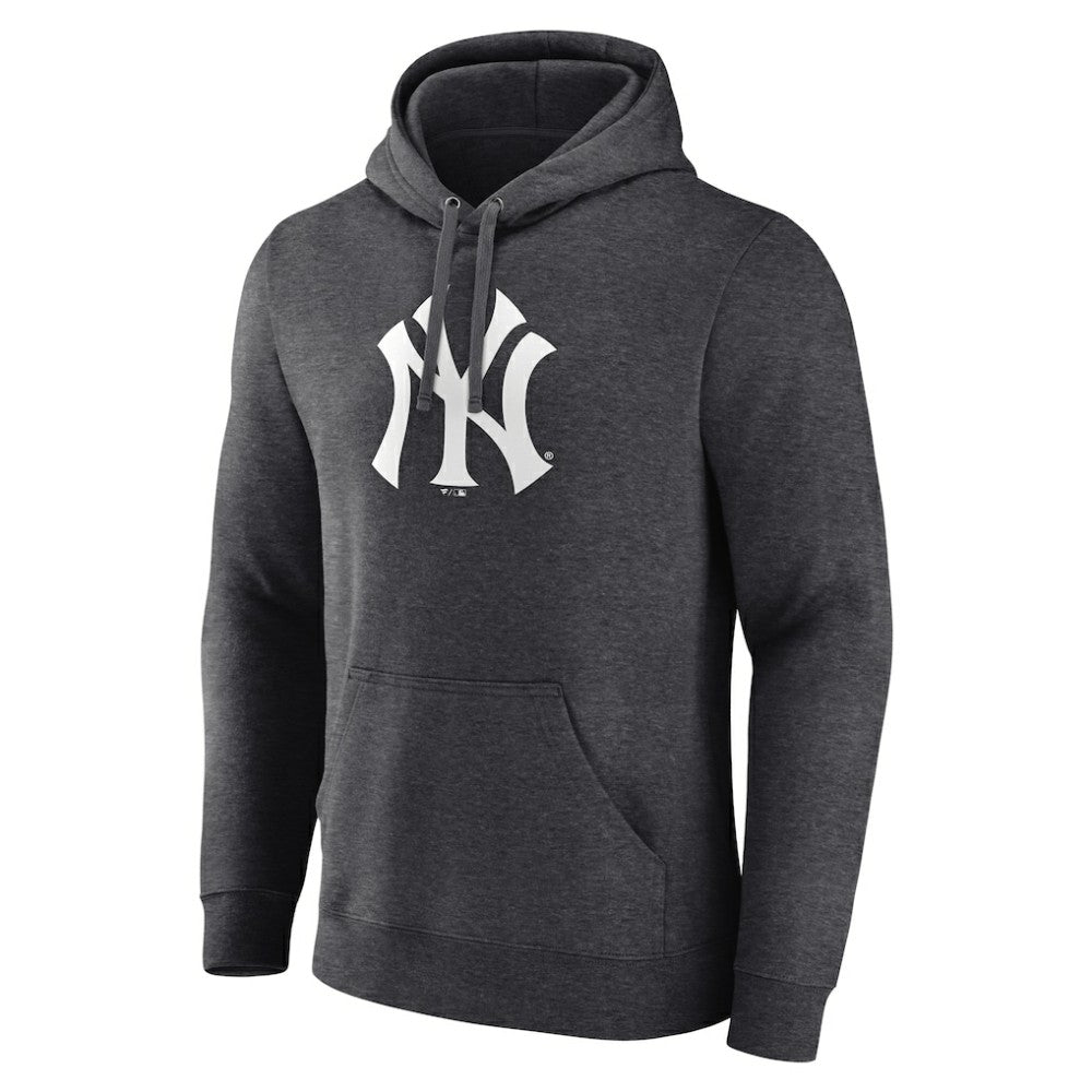 New York Yankees Monochrome Pullover Hoodie - Charcoal - MLB Lifestyle