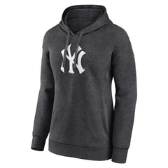 New York Yankees Women's Monochrome Pullover Hoodie - Charcoal - MLB Discount