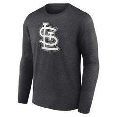 St. Louis Cardinals Monochrome Long Sleeve T-Shirt - Charcoal - MLB Sale