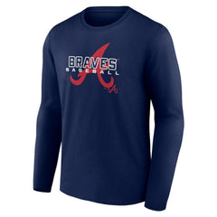 Atlanta Braves Stellar Long Sleeve T-Shirt - Navy - MLB Lifestyle