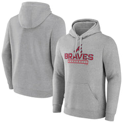 Atlanta Braves Evanston Stencil Pullover Hoodie - Gray - MLB Discount